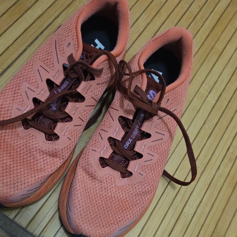 Pink Orange Salomon Tennis Shoes